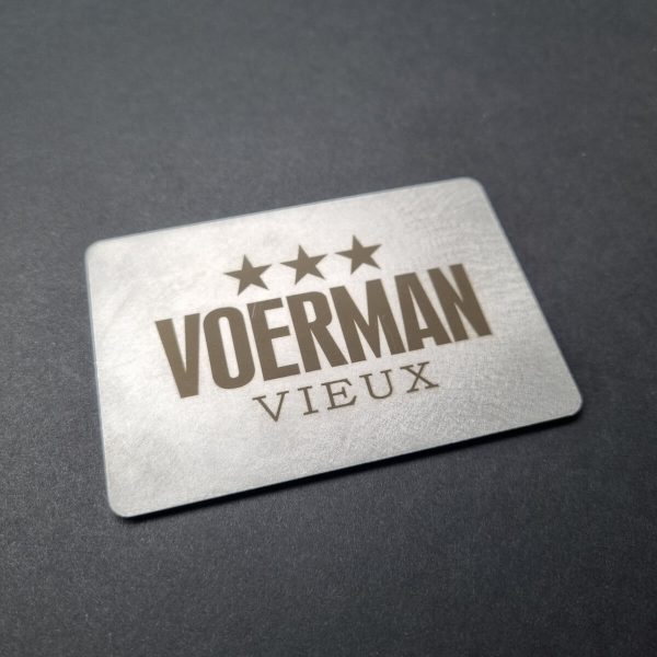 Creditcard plaatje gegraveerd